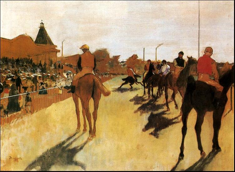 Edgar Degas Horses Before the Stands Sweden oil painting art